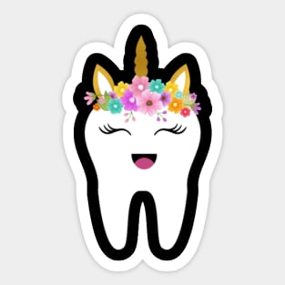 Unicorn Tooth Dentist Tooth Fairy Gift First Tooth Sticker